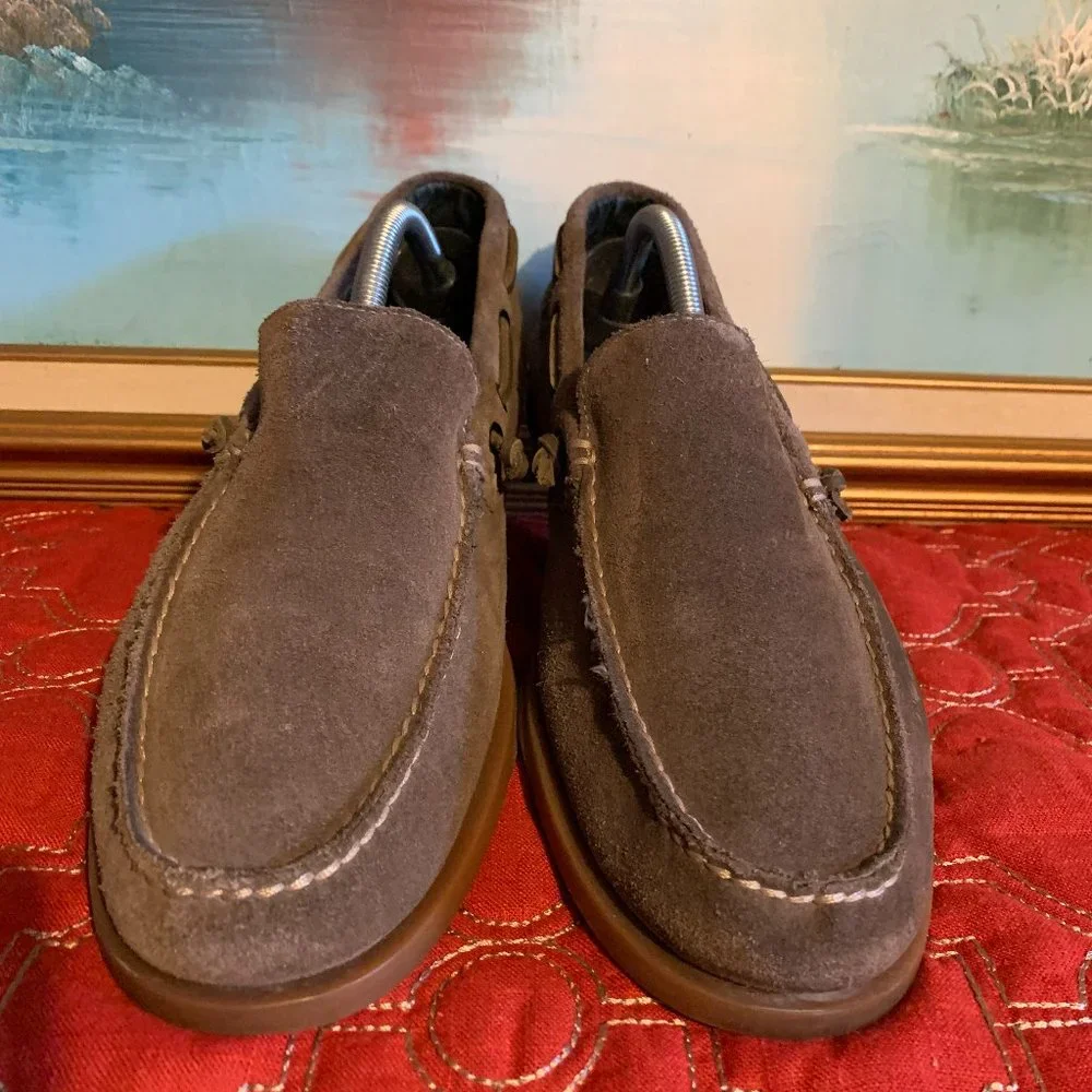 Kenneth Cole Reaction brown suede loafer/boat shoes Men's size 10
